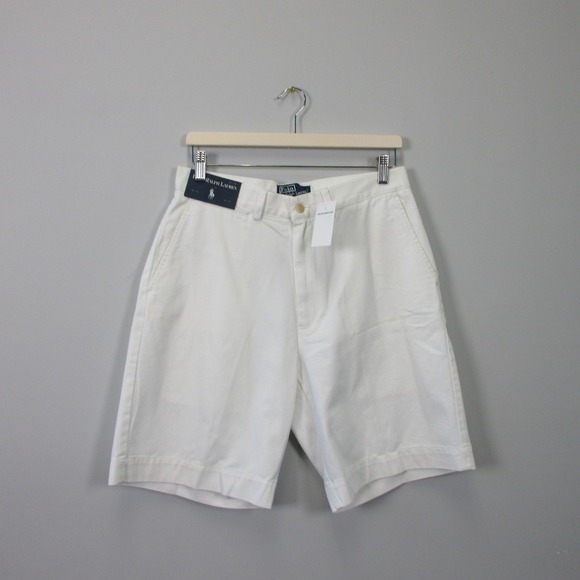 Polo Ralph Lauren Prospect Shorts Men 32 White Preppy Nautical Chino Summer 384 - Picture 1 of 12